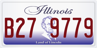 IL license plate B279779