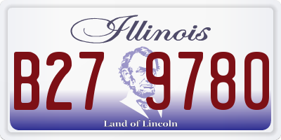 IL license plate B279780