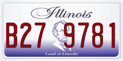IL license plate B279781