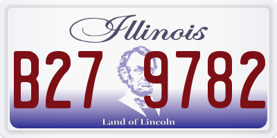 IL license plate B279782