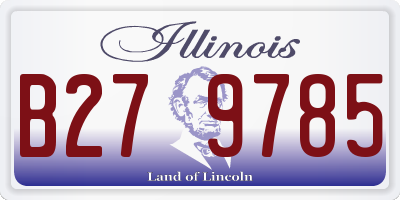 IL license plate B279785