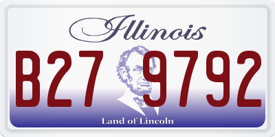 IL license plate B279792