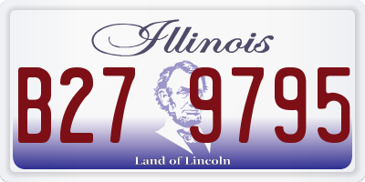 IL license plate B279795