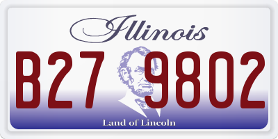 IL license plate B279802