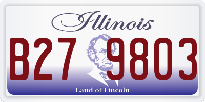 IL license plate B279803