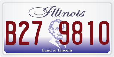 IL license plate B279810