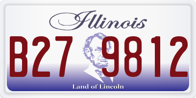 IL license plate B279812