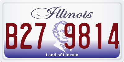 IL license plate B279814