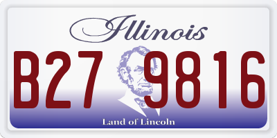 IL license plate B279816