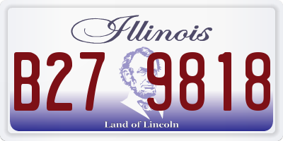 IL license plate B279818