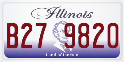 IL license plate B279820