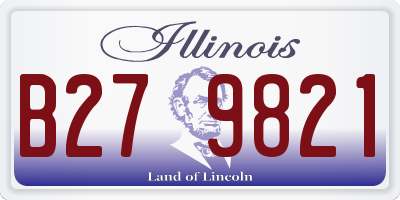 IL license plate B279821