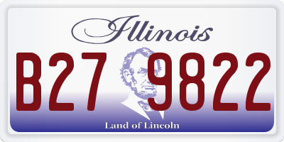 IL license plate B279822