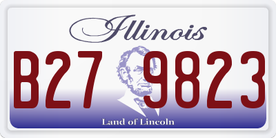 IL license plate B279823