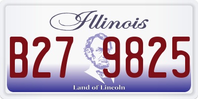 IL license plate B279825