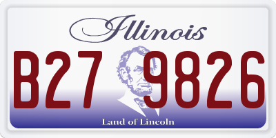 IL license plate B279826