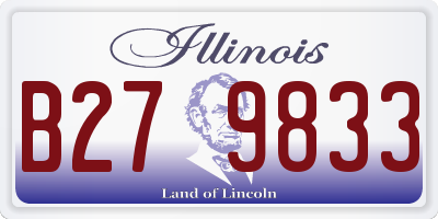 IL license plate B279833
