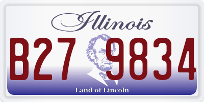 IL license plate B279834