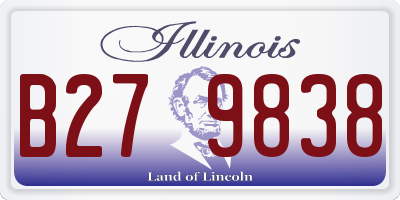 IL license plate B279838