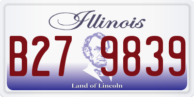 IL license plate B279839