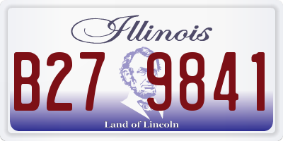 IL license plate B279841