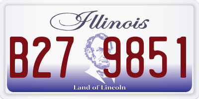IL license plate B279851