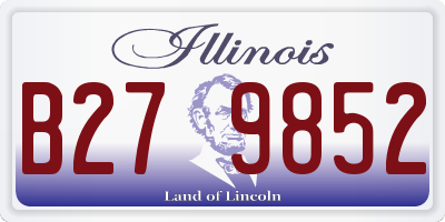 IL license plate B279852