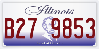 IL license plate B279853