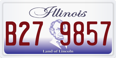 IL license plate B279857