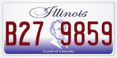 IL license plate B279859