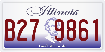 IL license plate B279861