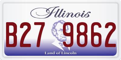 IL license plate B279862