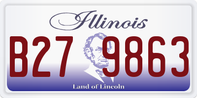 IL license plate B279863