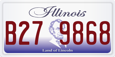 IL license plate B279868
