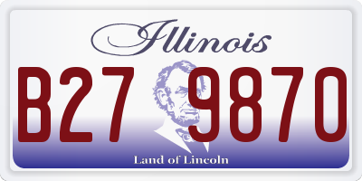 IL license plate B279870