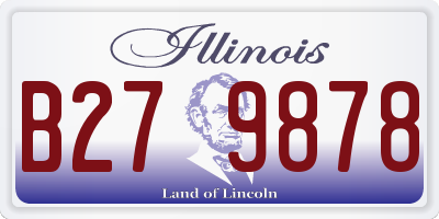IL license plate B279878