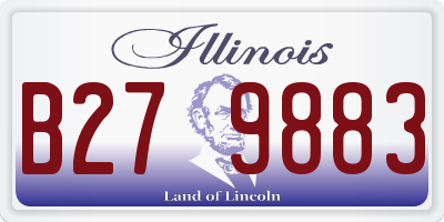 IL license plate B279883