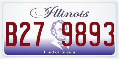 IL license plate B279893
