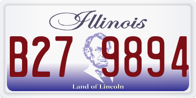 IL license plate B279894