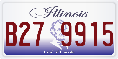 IL license plate B279915