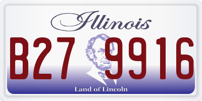 IL license plate B279916