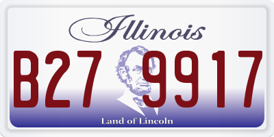 IL license plate B279917