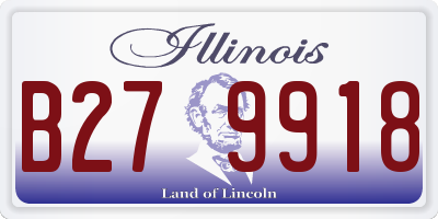 IL license plate B279918