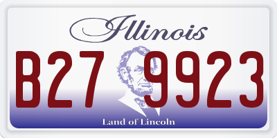 IL license plate B279923