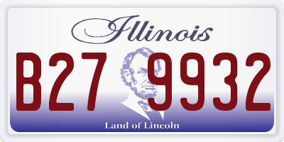IL license plate B279932