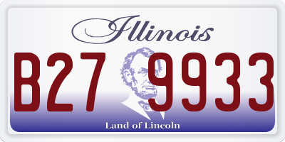 IL license plate B279933