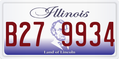 IL license plate B279934
