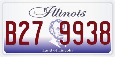IL license plate B279938