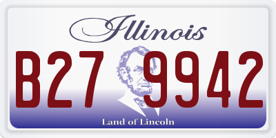 IL license plate B279942