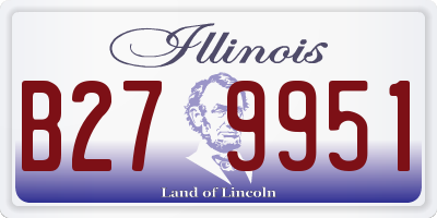 IL license plate B279951
